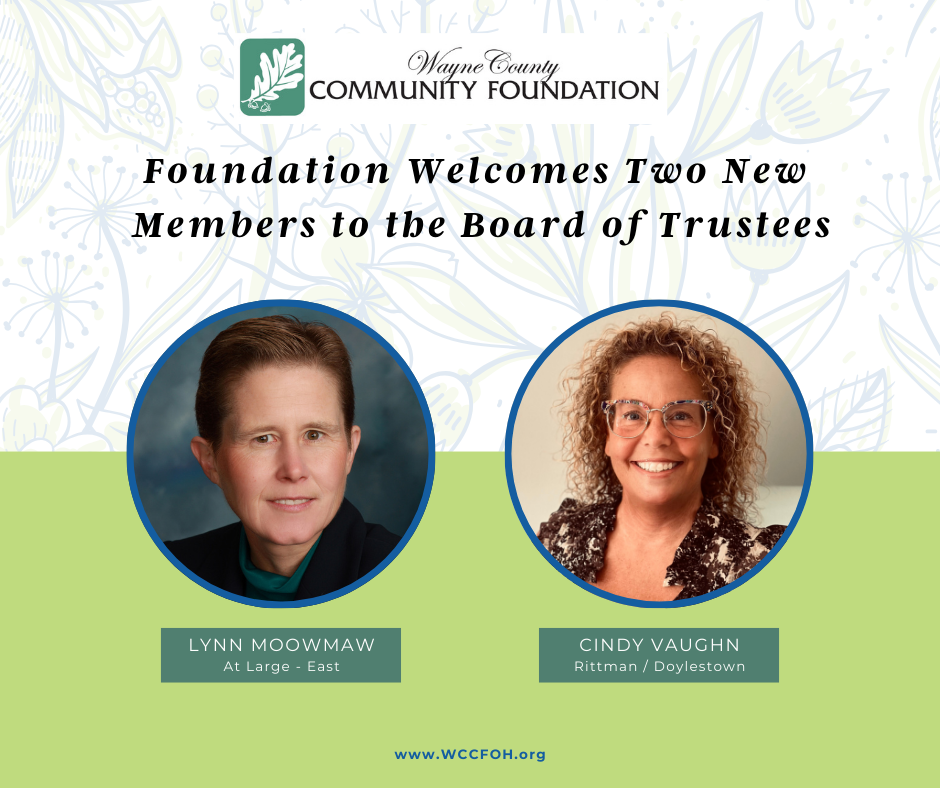 Moomaw, Vaughn join Community Foundation Board